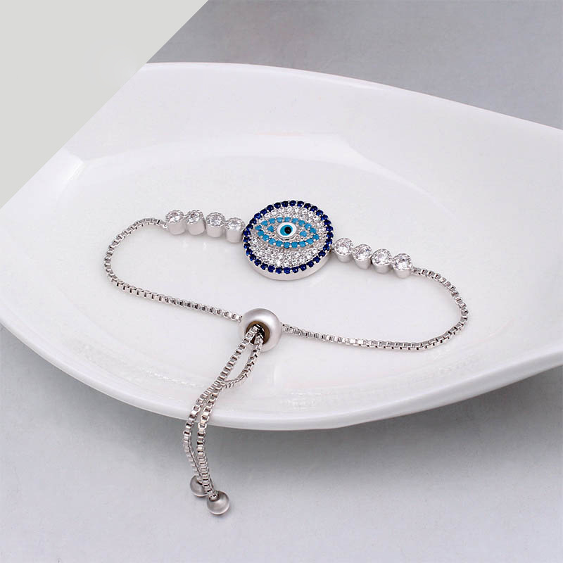 Fashion Eye Shape Zircon Enamel Bracelet