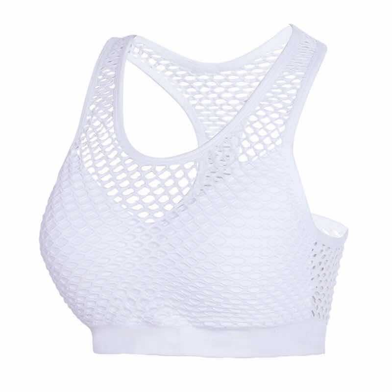 Title 1, Breathable mesh rimless sports bra quick-drying...