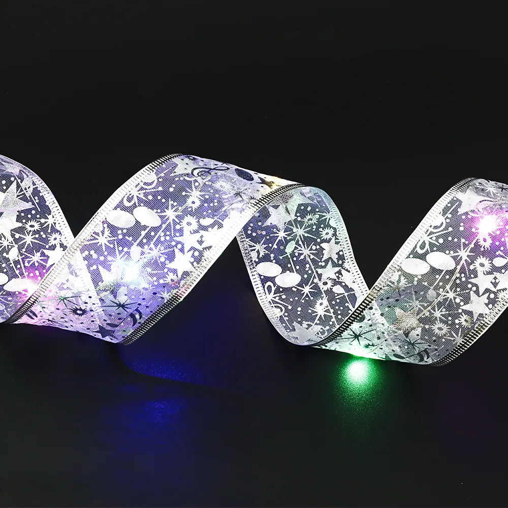 Fairy Lights String Christmas Ribbon Bow Tie – image 6