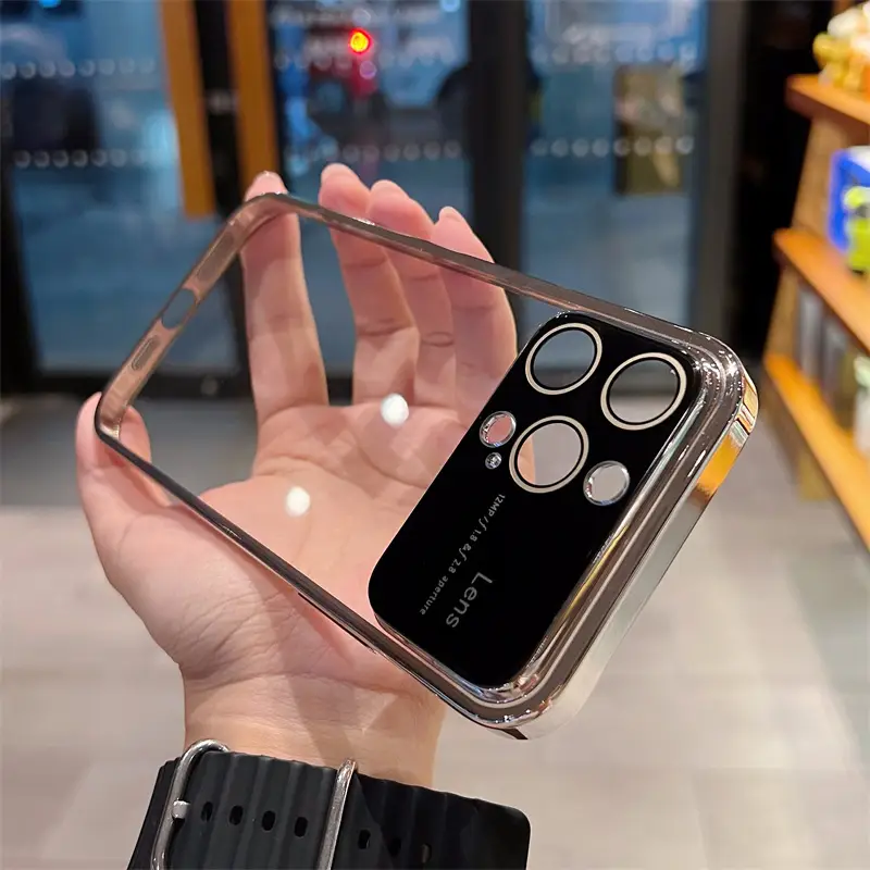 Suitable Electroplated Protective Glasses Large Window Phone Case