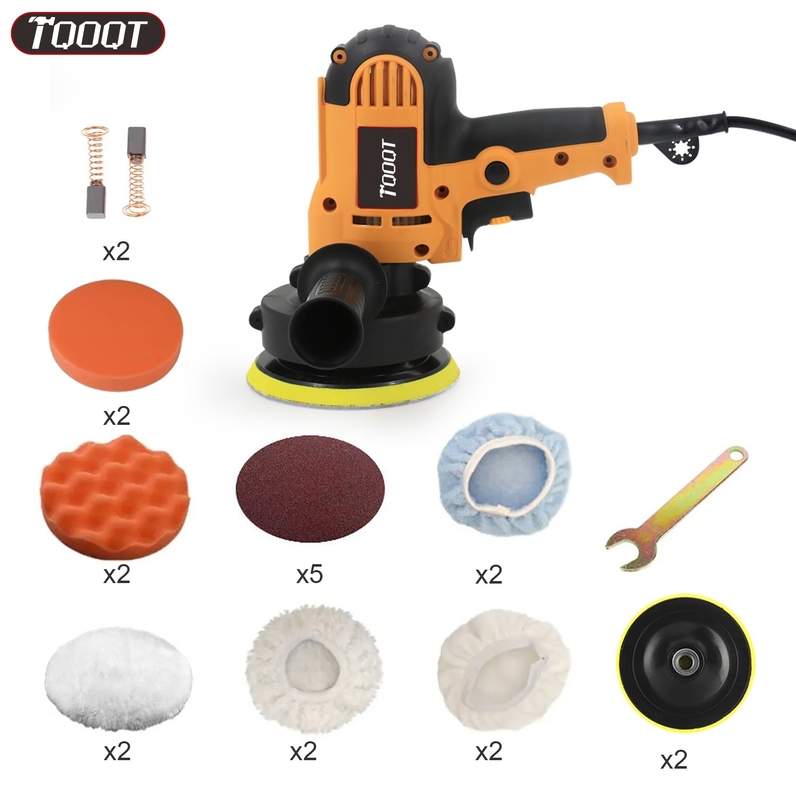 Electric Polisher Buffer Sander Car Polishing Machine 5 Buffing Sponge Kit UK