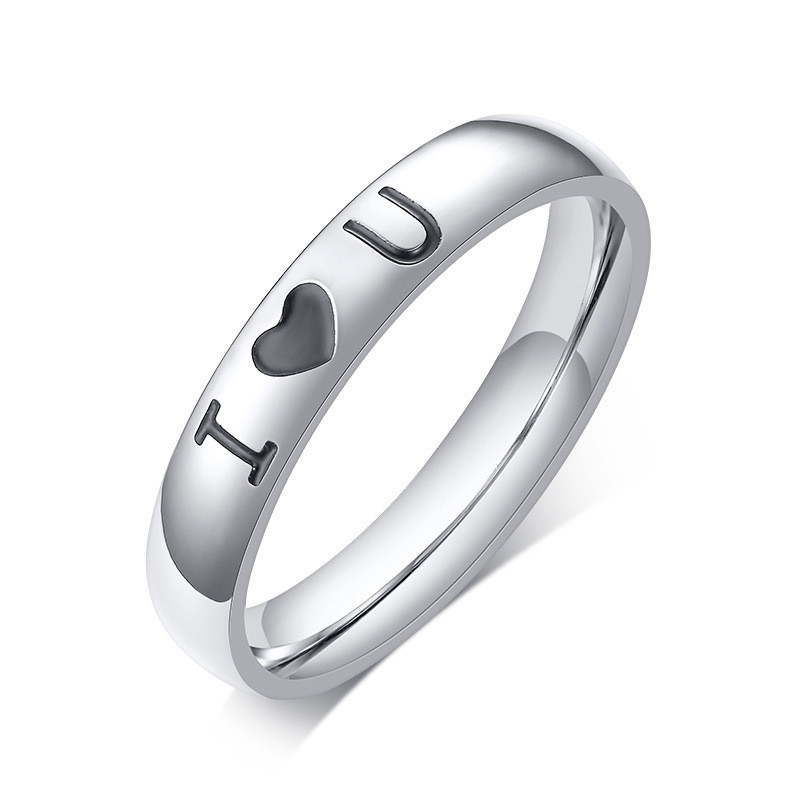 Title 2, Simple Friendship Stainless Steel Ring Jewelry ...