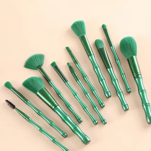 11 Makeup Brush Set Bamboo Handle Soft Bristles 3 Style - Shop at LoveMi