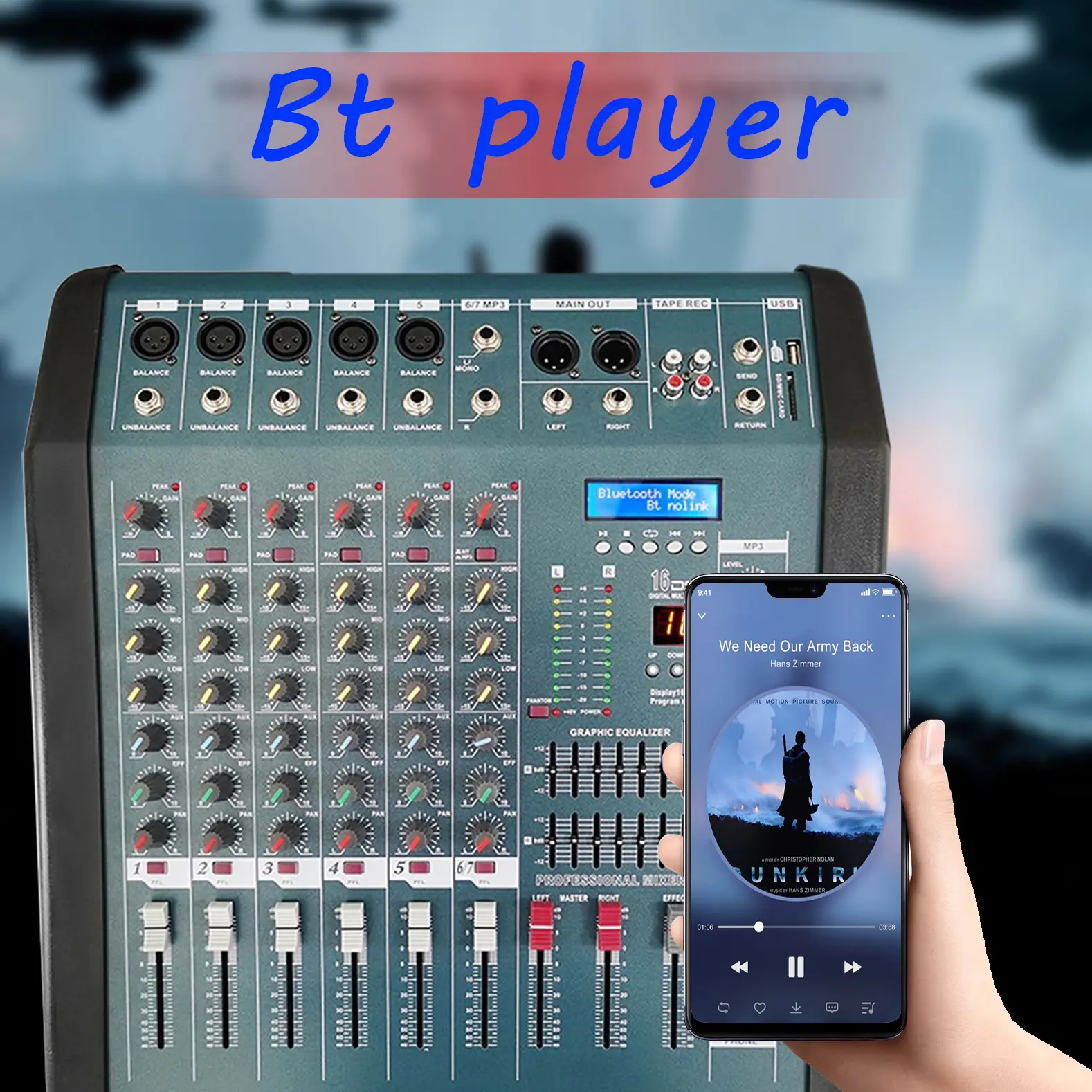 Channel High Power Sound Console Of Amplifier