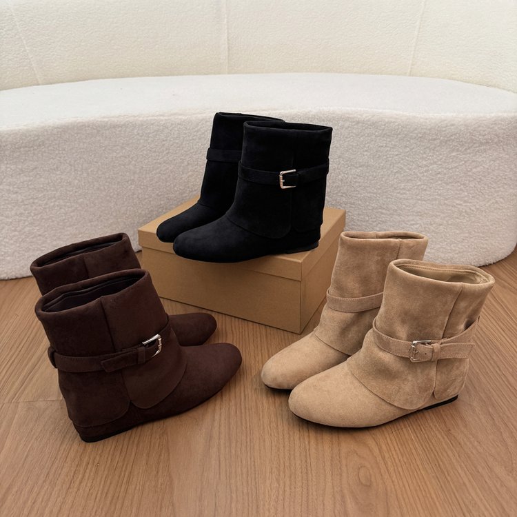 Suede Western Ankle Boots