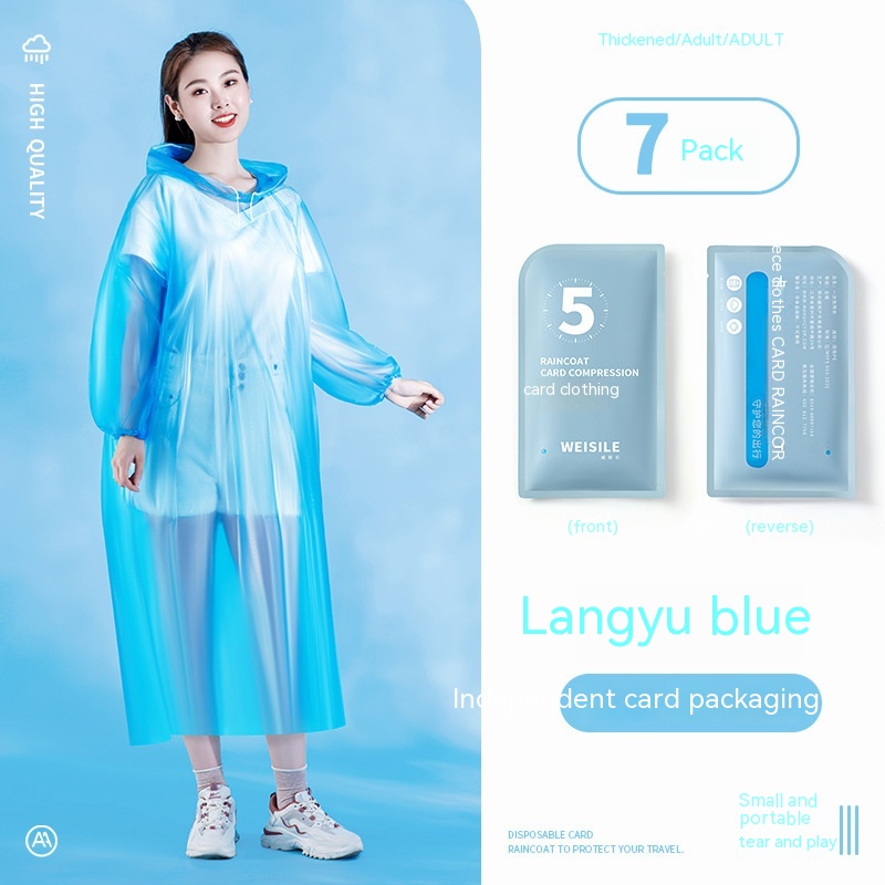 Title 5, Disposable Raincoat Portable Vacuum Shrunk Pack...