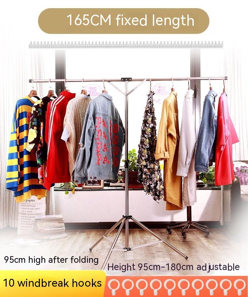 Removable Clothes Hanger Foldable And Portable Clothes Rack Selling Display Shelf Floor