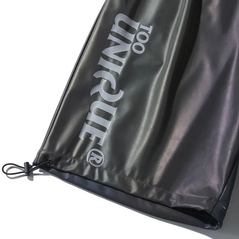 Shorts Five-point Pants Trendy Brand Colorful Reflective Outer Wear Thin Loose Drawstring Men's Ice Silk Pants