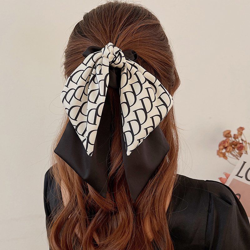 French Big Name Letter Headband Women's Tied Hair
