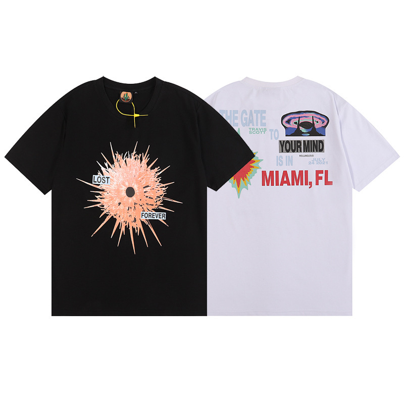 Summer New Short-sleeved Shirt Letter Cotton Short-sleeved