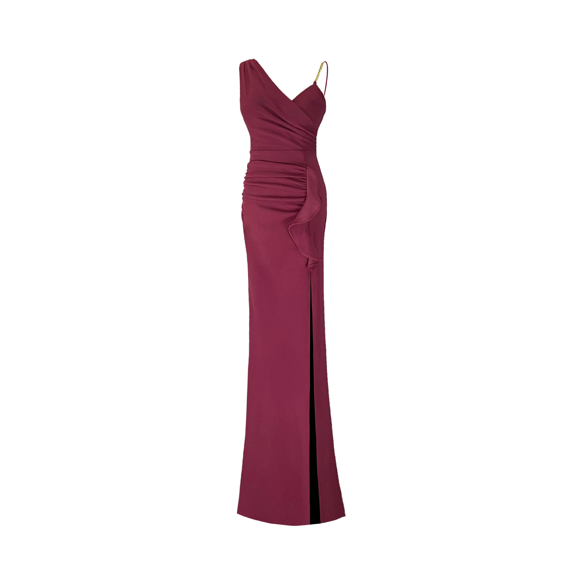 Deep V-Neck Trailing Evening Dress, picture 6 of 6
