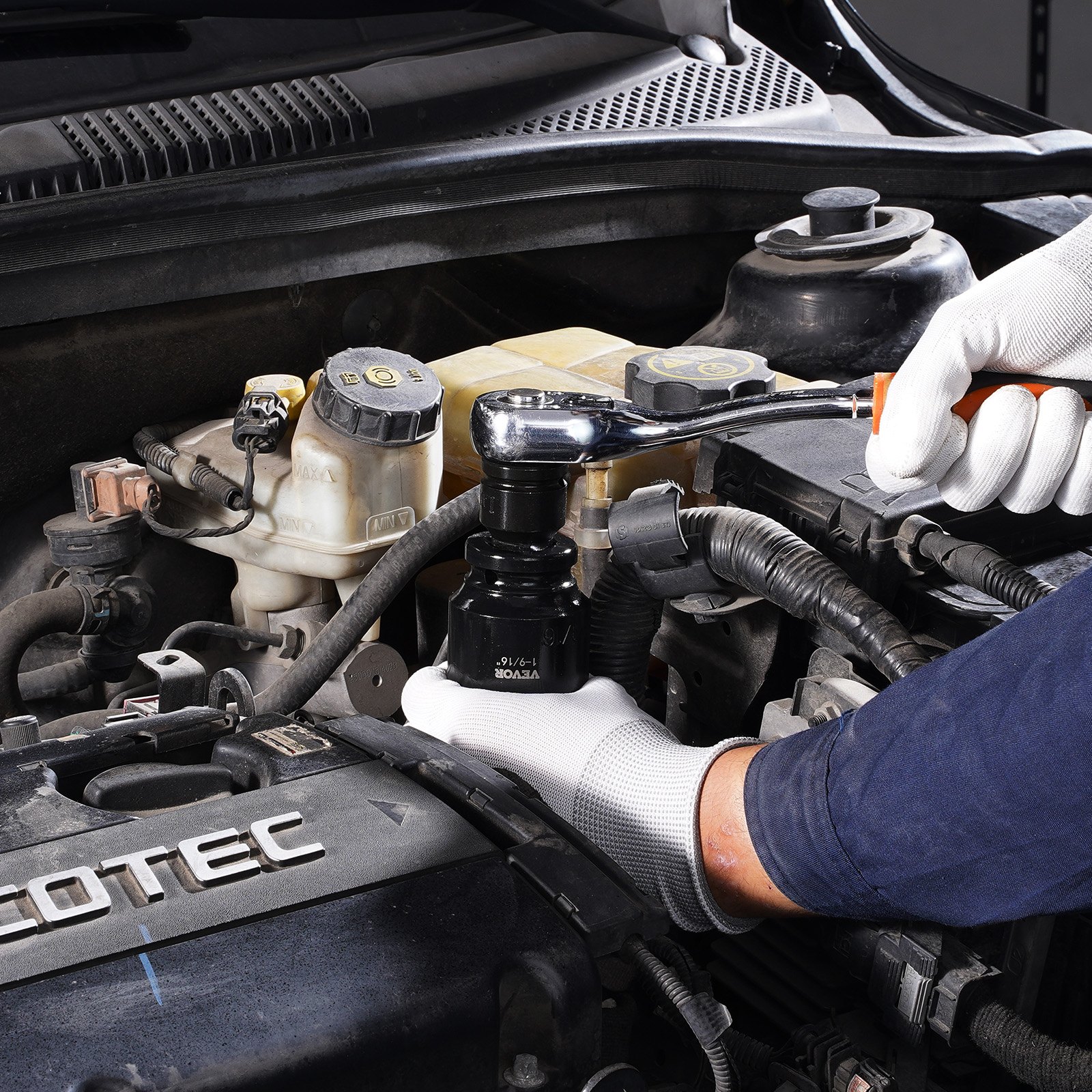 Impact Socket Set 29 Piece Impact Sockets, 6 Point Sockets, Rugged Construction, CR M0,... thumbnail 1