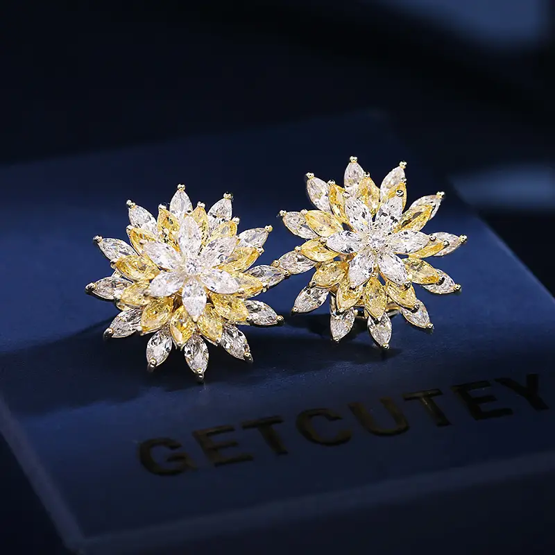 Sun Flower Temperament Earrings Female