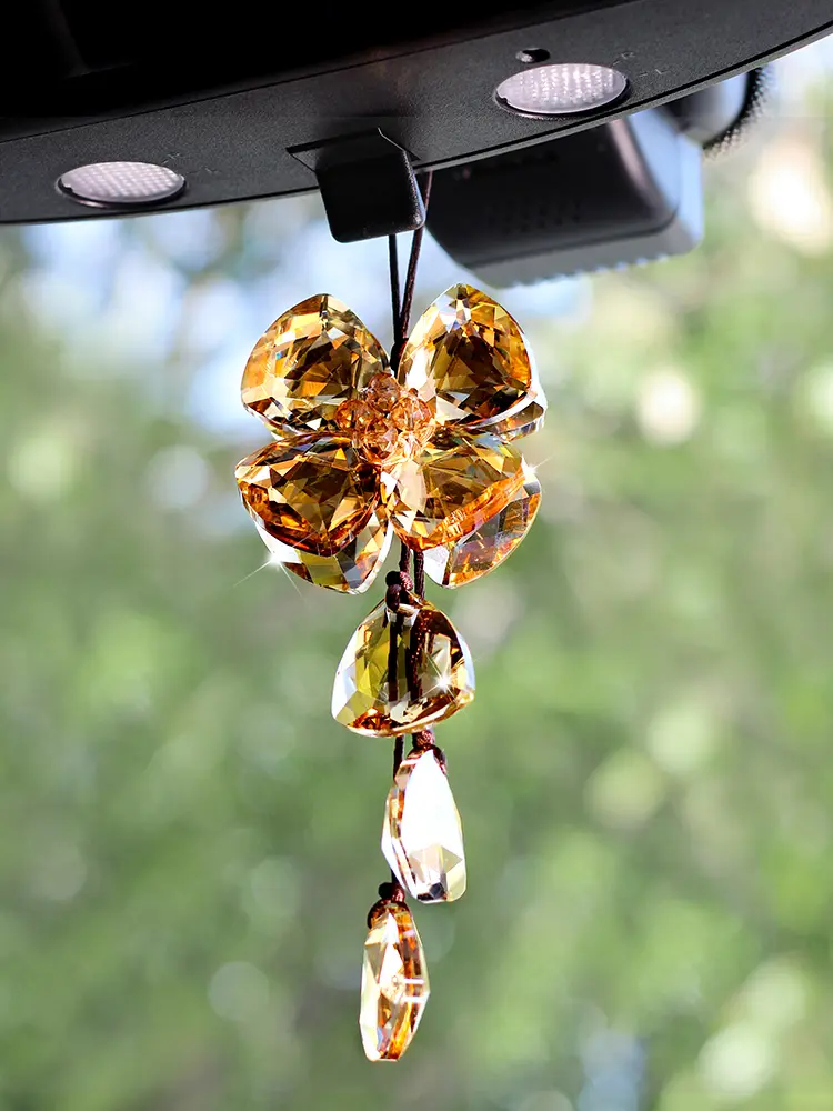 Crystal Four Leaf Grass Interior Pendant