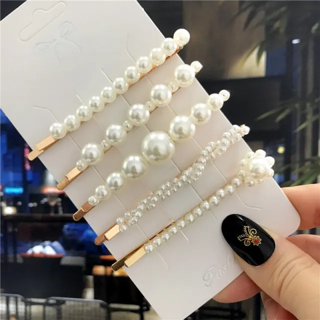 Jewelry Pearl Hairpin Set Retro Handmade Clip - Shop at LoveMi