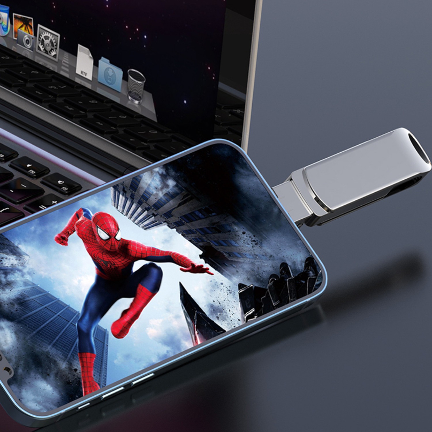 2TB USB 3.0 Drive Stick 4in1 Type C OTG For Android PC UK New