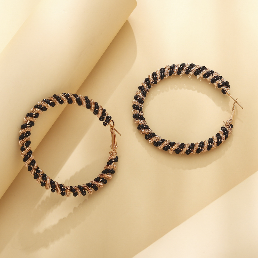 Women's Fashion Color Blocking Twist Earrings