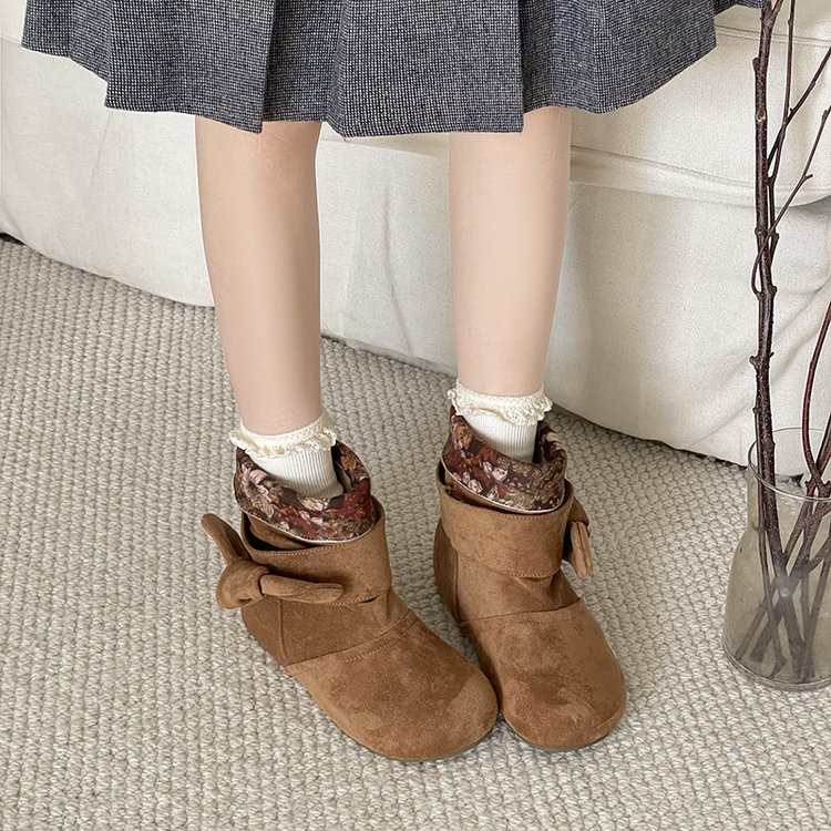 Faux Suede Ankle Boots