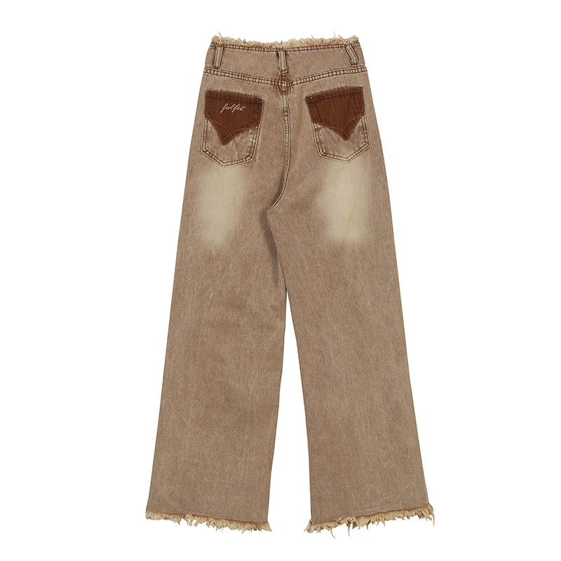 Women's Curry Vintage Loose Straight Leg Wide Leg Jeans
