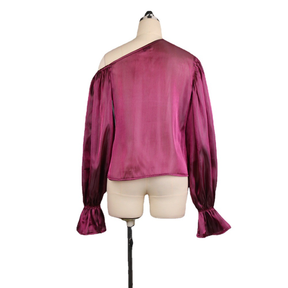 Casual Plus Size All-match Slim Fit Women's Shirt Tops