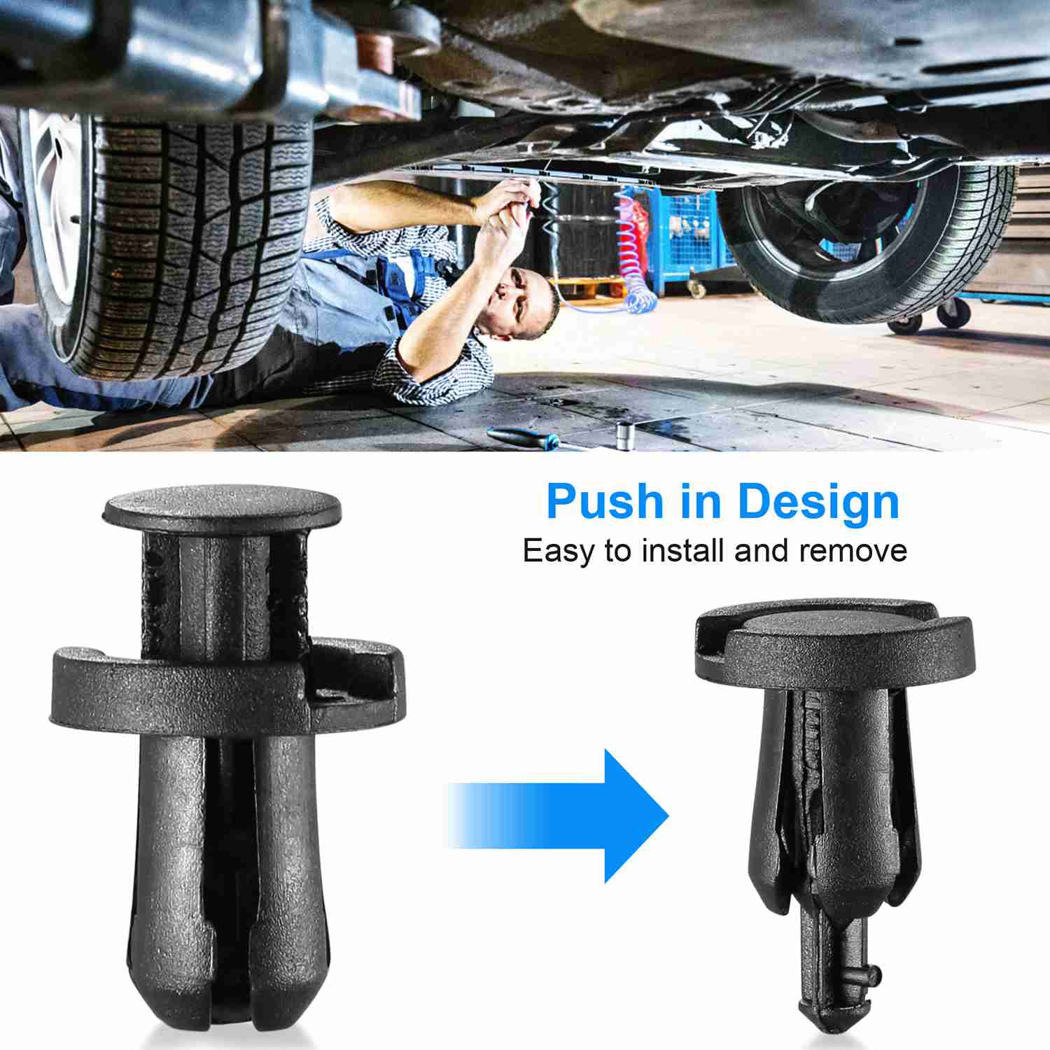 500Packs Bumper Fastener Rivets 30 Kinds Bumper Push Clips Fender Replacement Universally Fit Car Panel Skirt Shield Retainer