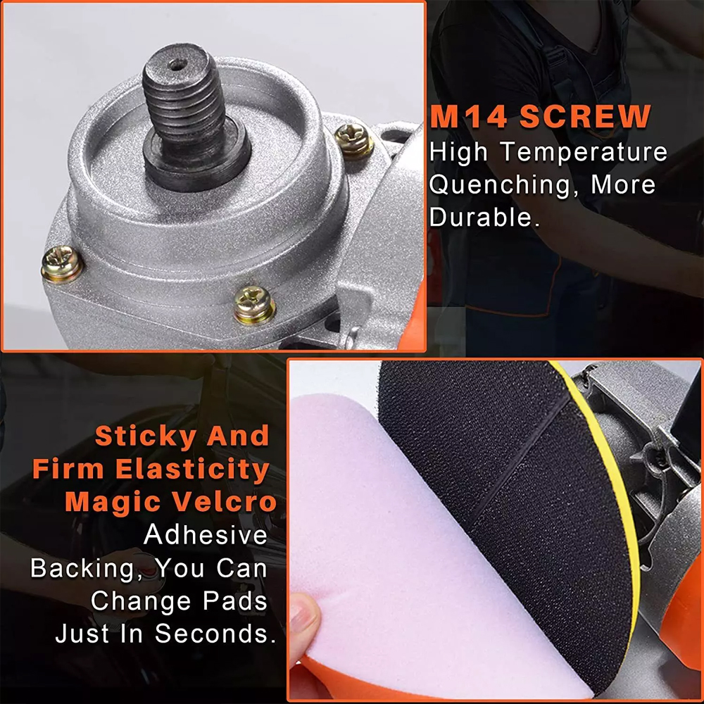2000W Electric Polisher Car Sander Machine Kit Buffer Pad Sponge Polishing Waxer - Image 3