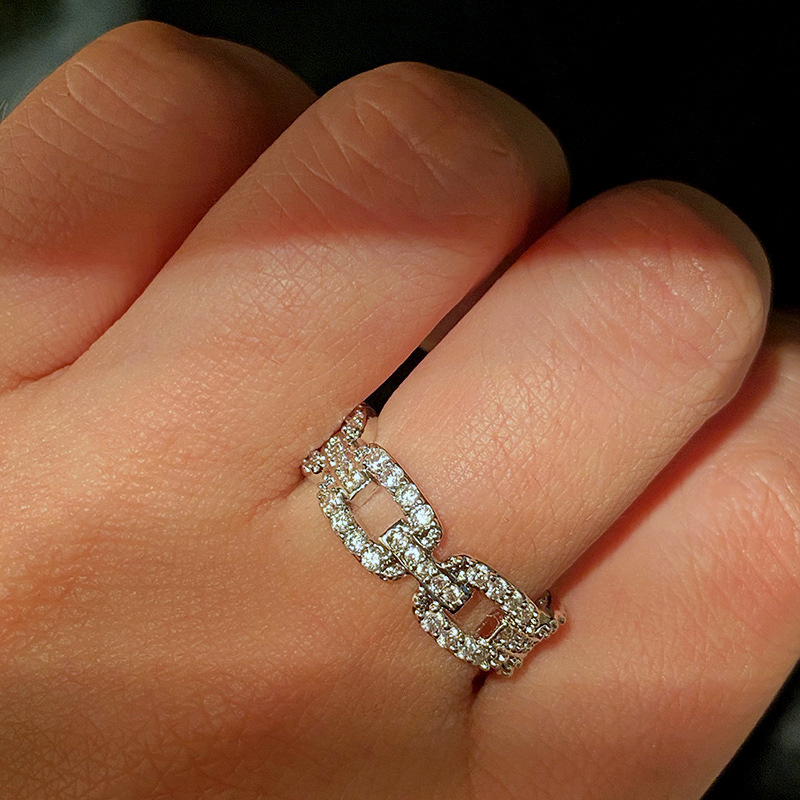 Full Circle Zircon Ladies Gold-plated Ring