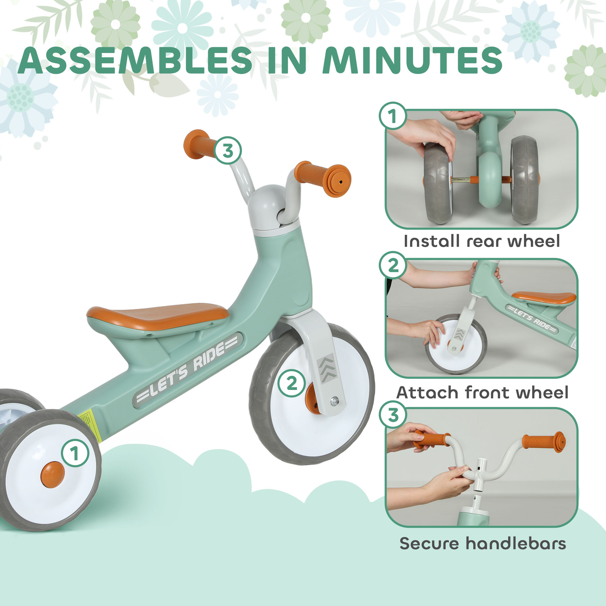 Pedeless Toddler Balance Bike, 3 Silent Wheels, Suitable For Boys And Girls — image 5