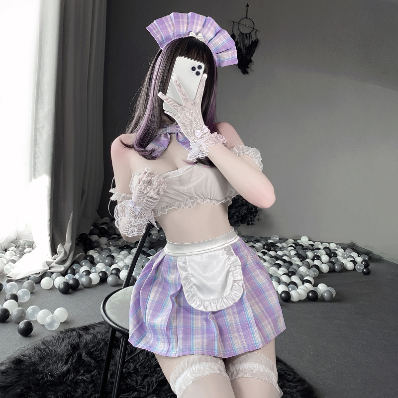 Title 5, Lace Lace Perspective Bra JK Maid Maid Uniform ...