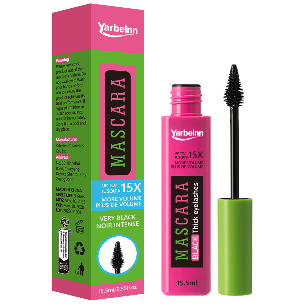 4D Big Eye Mascara For Cross-border Trade, Waterproof Smudge Proof Mascara, Dense Lengthening Curling Eyelash Makeup, 15.5ml