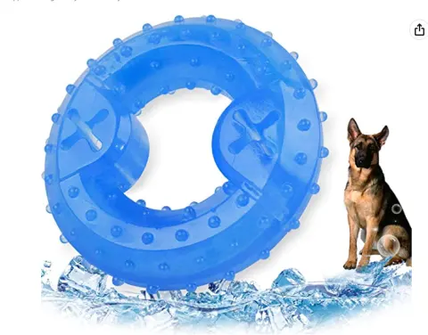 Dog Cooling Toy Puppy Teething Ring Freeze Dogs Chew