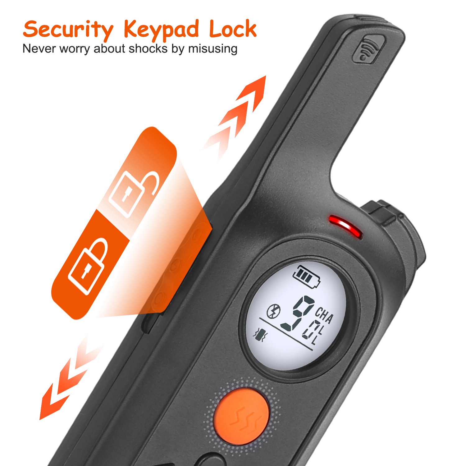 1Pc 984FT Dog Training Collar IP65 Waterproof Pet Beep Vibration Electric Shock Collar 3 Channels Rechargeable Transmitter Receiver Trainer With Recording Safety Keypad Lock — foto 11