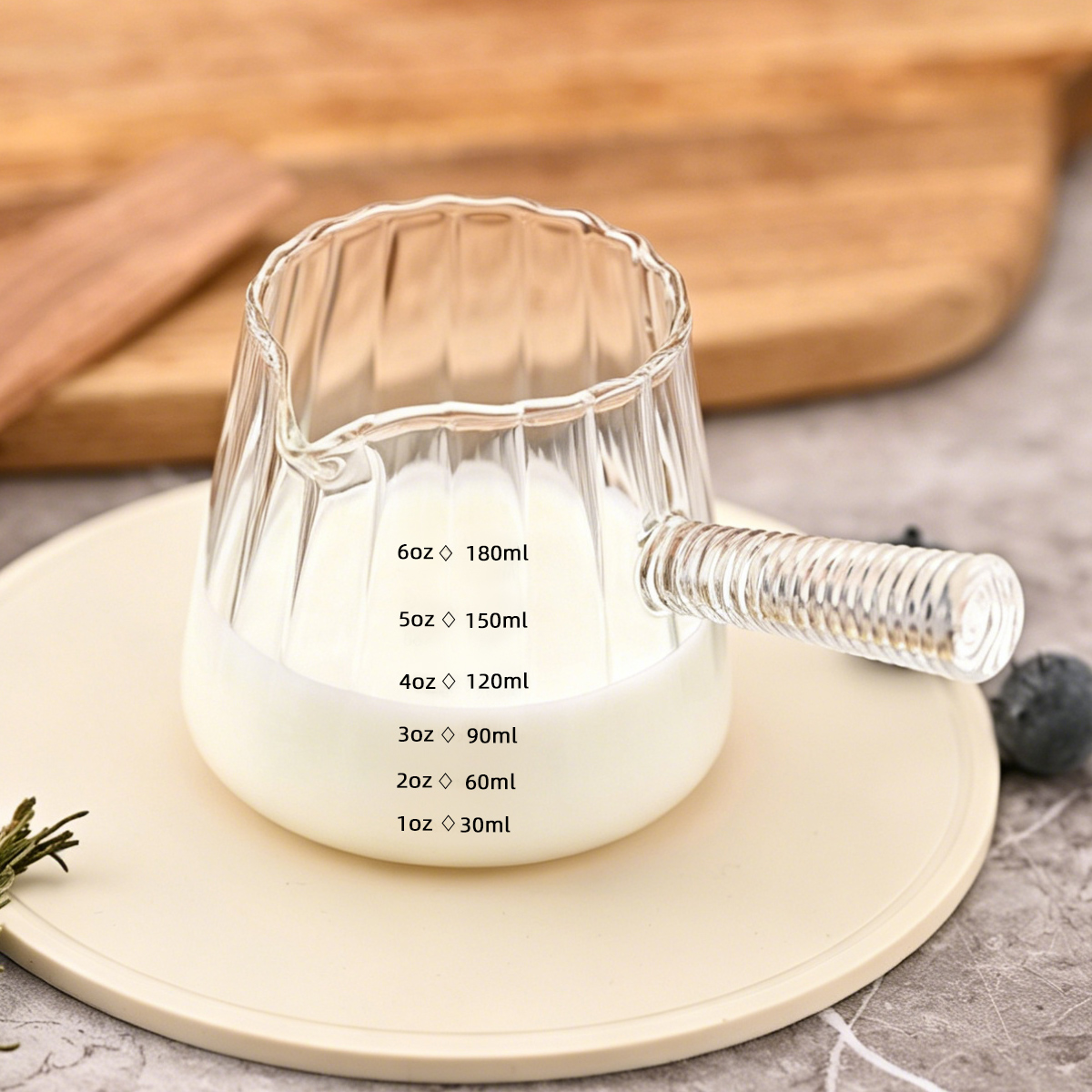 1 Pcs 180ml Mini Coffee Cup, Glass Milk Cup, Italian Coffee Cup With Glass Handle, Coffee Measuring Cup — foto 6