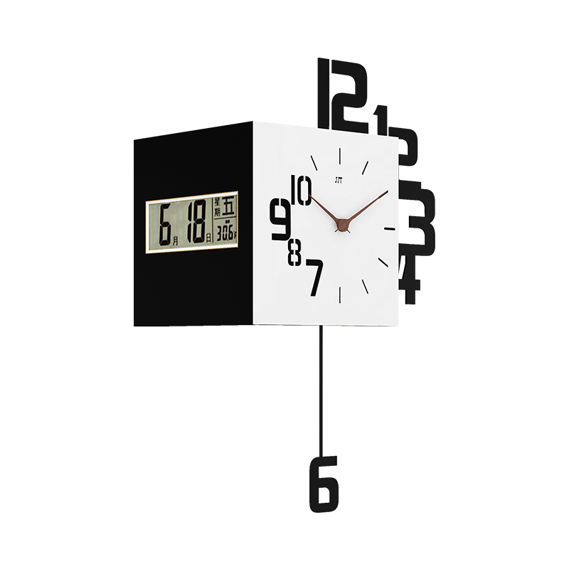 Double Sided Wall Clock Digital Calendar