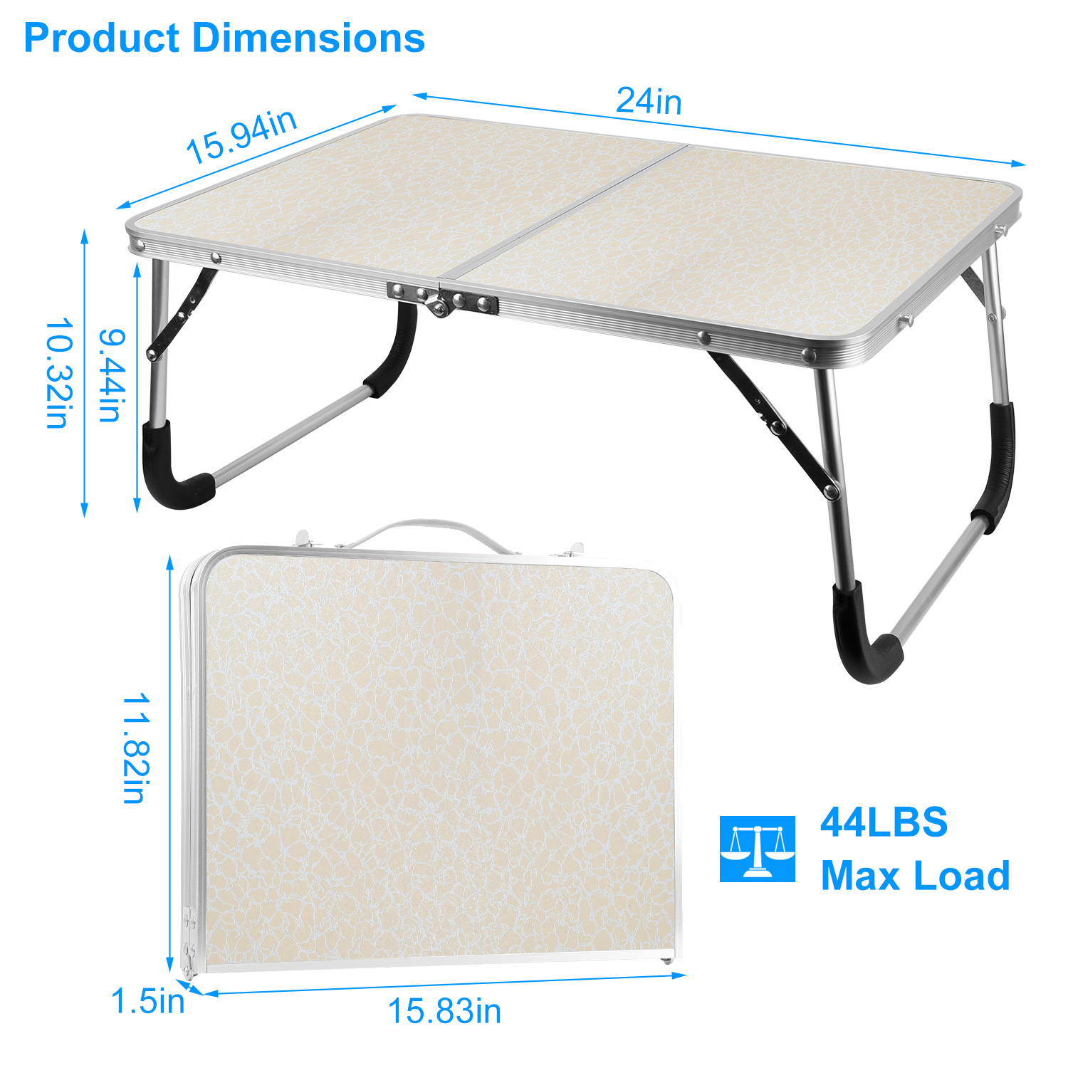 1Pc Foldable Laptop Table Notebook Bed Desk Breakfast Reading Writing Lap Tray For Sofa Couch Floor Dormitory 7