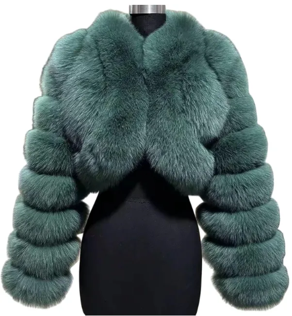 Short Stitching Winter Warm All matching Top Jacket Ink Green - Shop at LoveMi