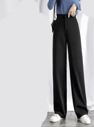 Wide Leg Pants Women's Spring And Autumn High Waist Loose Large Size