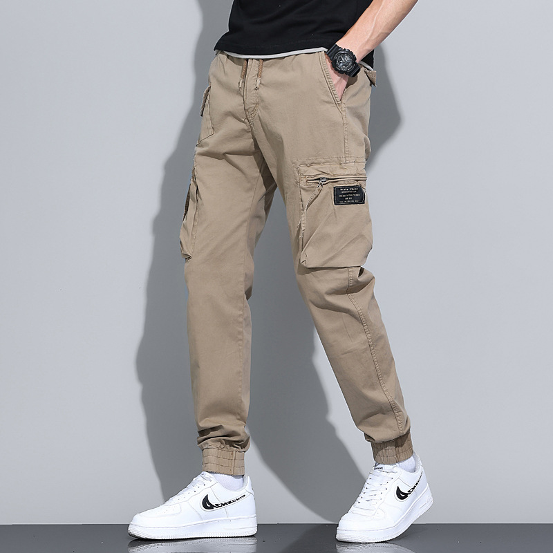 Japanese Tooling Trend Nine-point Pants Tethered Men's Trousers Cotton Men's
