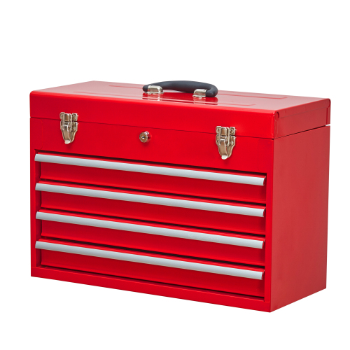 Metal Tool Box With 4 Drawers Portable Steel Tool Chest With Metal Cylinder Lock And Latch... thumbnail 2