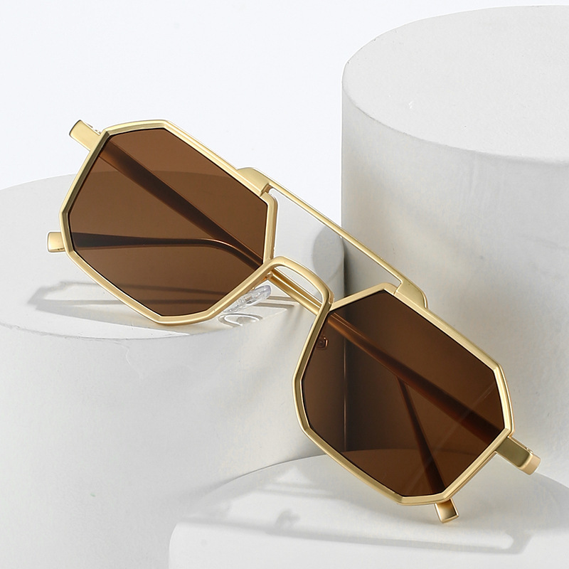 Top Bar Geometric Frame Fashion Glasses - Image 5