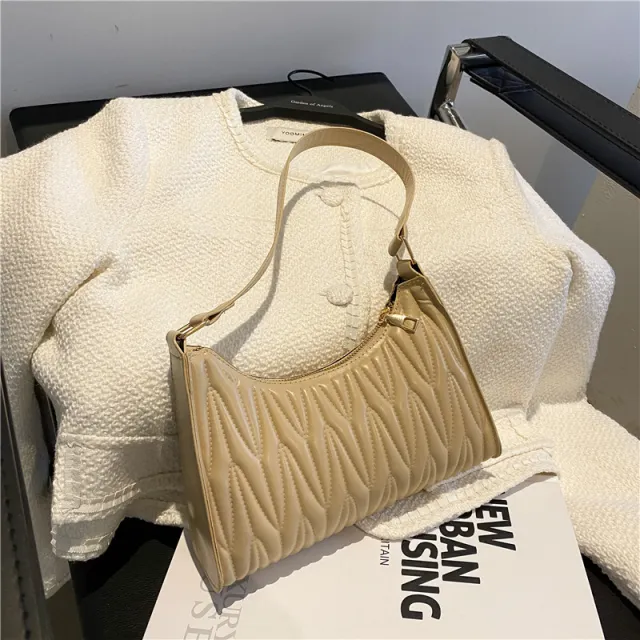 The New Trendy Shoulder Bag Small Satchel Khaki - Shop at LoveMi