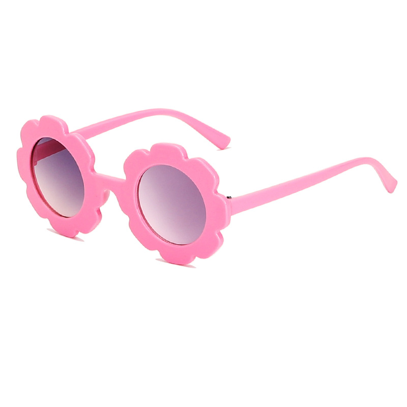 Children's Cute Sunflower Round Frame Sunglasses - Image 17