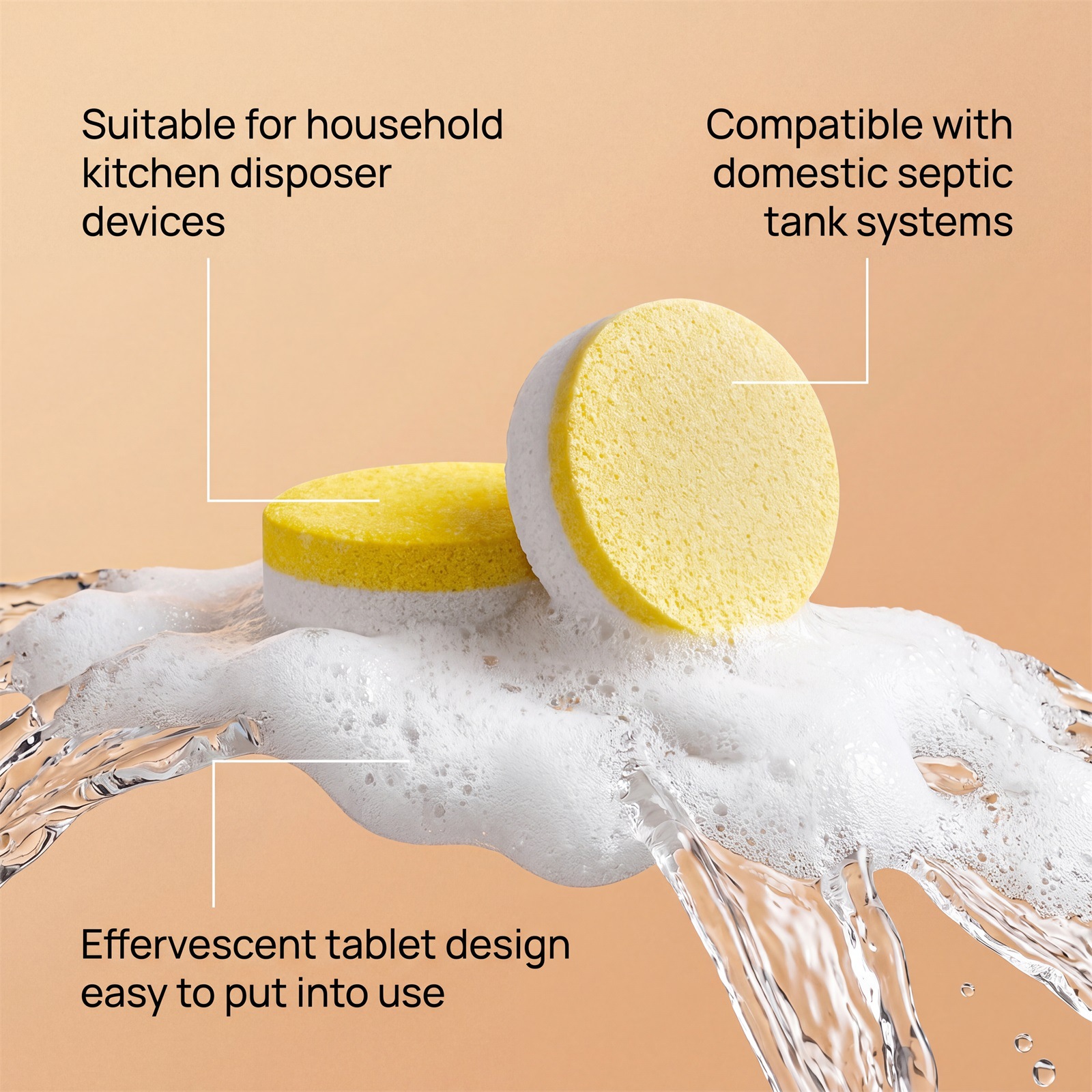 West Moon Garbage Disposal Cleaning Sheets For Kitchen Sinks Cleans Garbage, Deodorizes, And Removes Stains