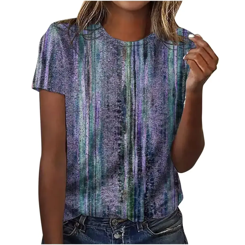 New Summer Colorful Printed White Tshirt