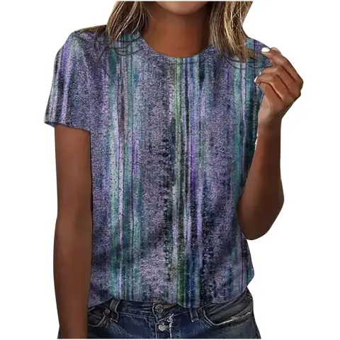 New Summer Colorful Printed White Tshirt