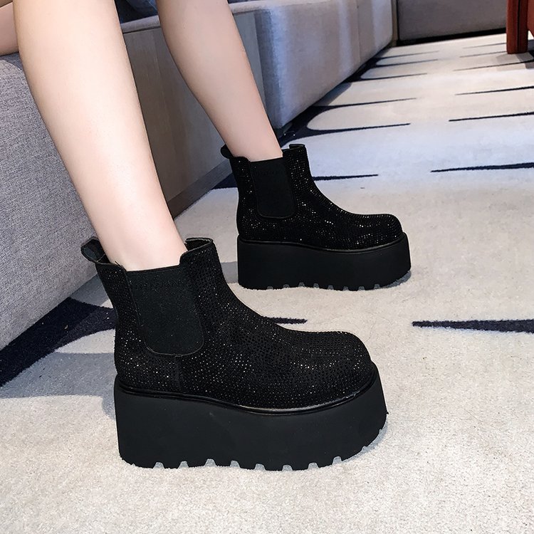 Rhinestone Platform Ankle Boots, picture 2 of 2