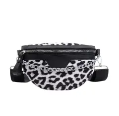 Lady Leopard Print Fanny Pack Europe And America - White - View 1