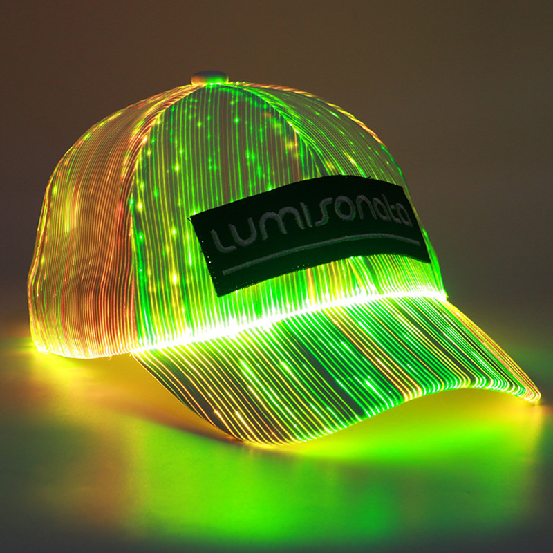 LED Luminous Peaked Hat Nightclub Dance Optical Fiber Aid