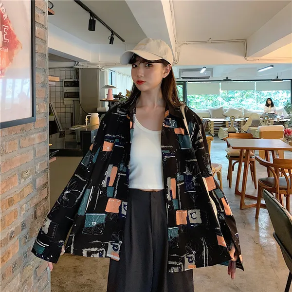 Fenghua shirt women''s short sleeve retro polo shirt Style F S - Shop at LoveMi