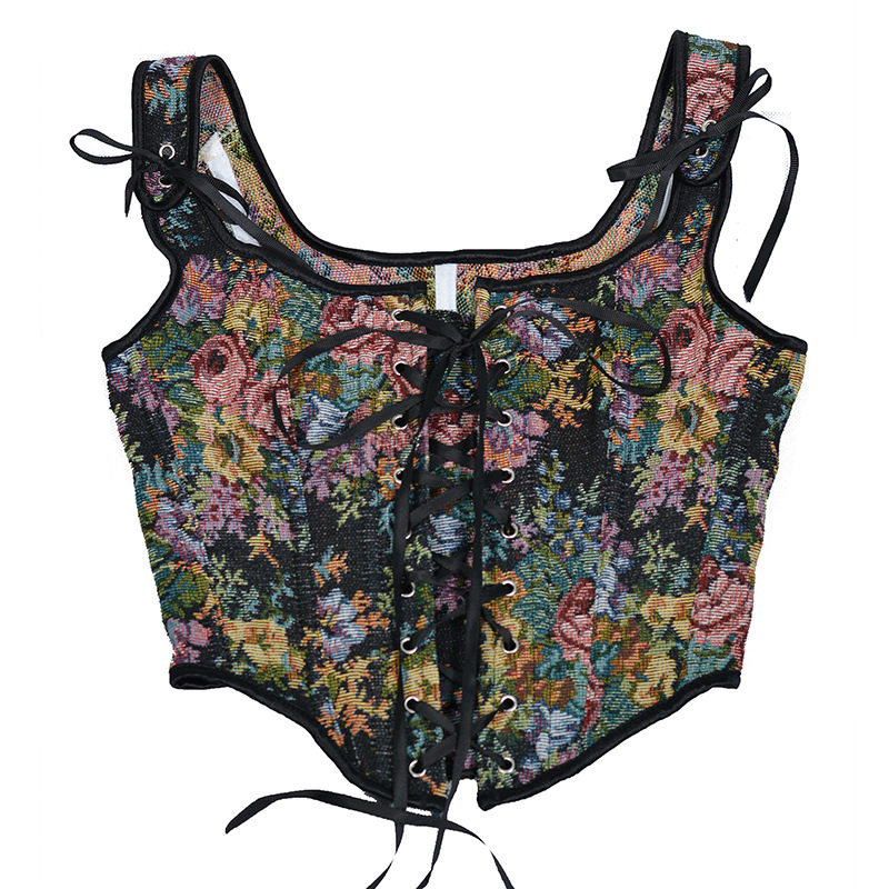 French Style Retro Spaghetti Straps Vest For Women - Image 13